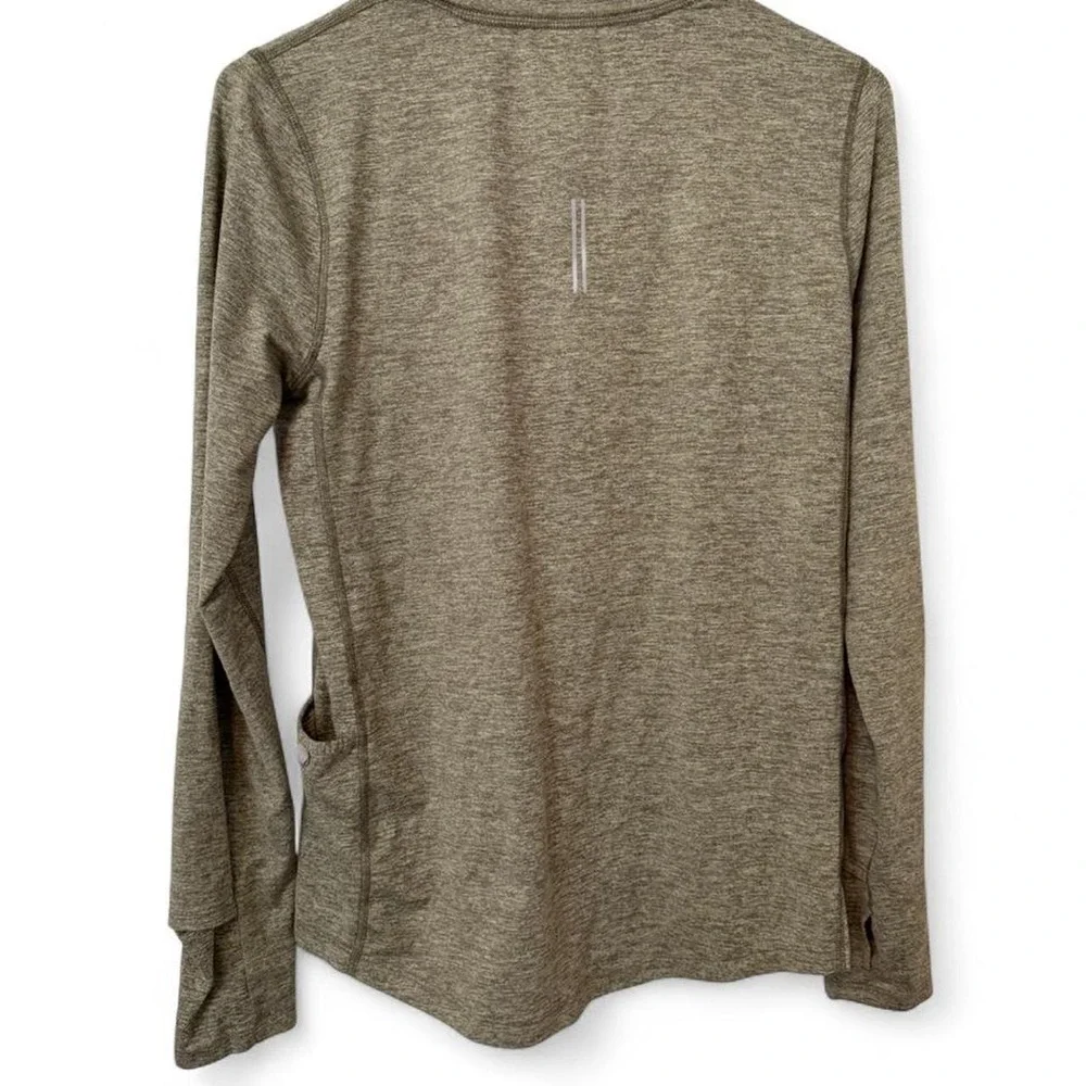 Unisex Nike Dri-Fit green long sleeve running top